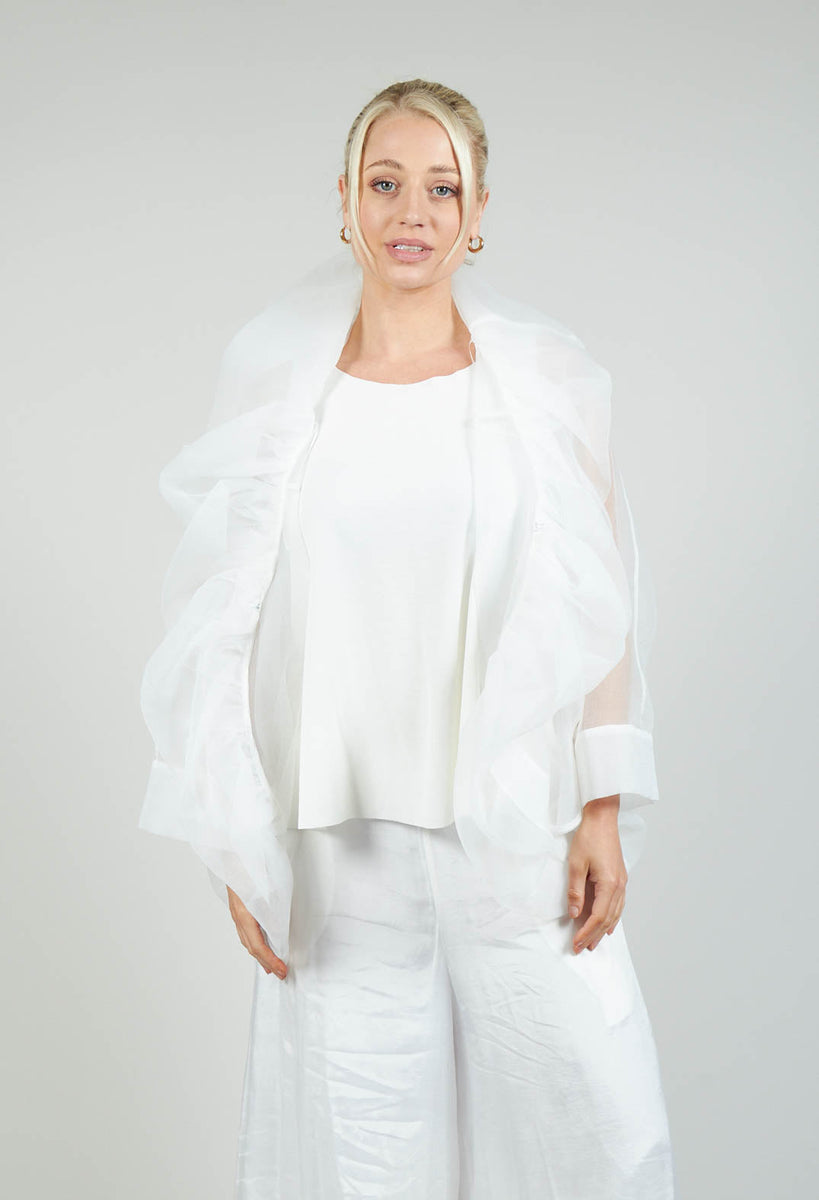 Bize Tulle Jacket in White | Olivia May Bize Tulle Jacket in White | Olivia May