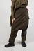 Utility High Waisted Drop Crotch Trousers in Khaki