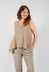 V Neck Vest in Taupe