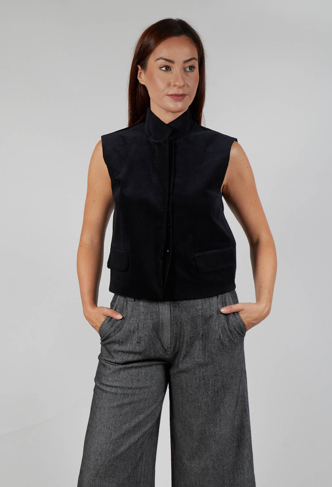 Velvet Waistcoat in Black