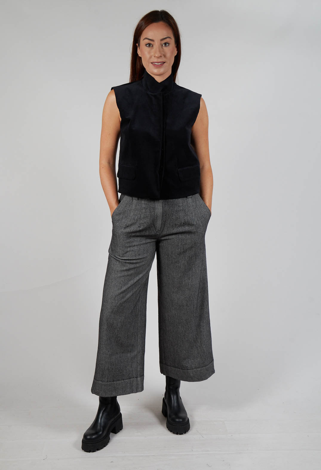 Velvet Waistcoat in Black