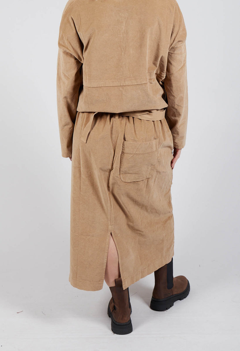 Album Di Famiglia Velvet Wrap Skirt in Sugar | Olivia May