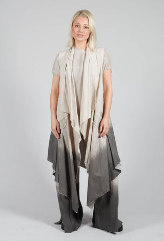 Waterfall Long Coat in Over Cotone Sand
