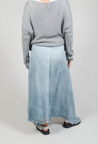 Wrap Silk Skirt in Original Cool Blue