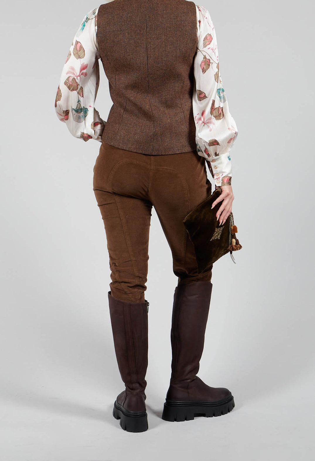 Corduroy Straight Leg Trousers in Carmel