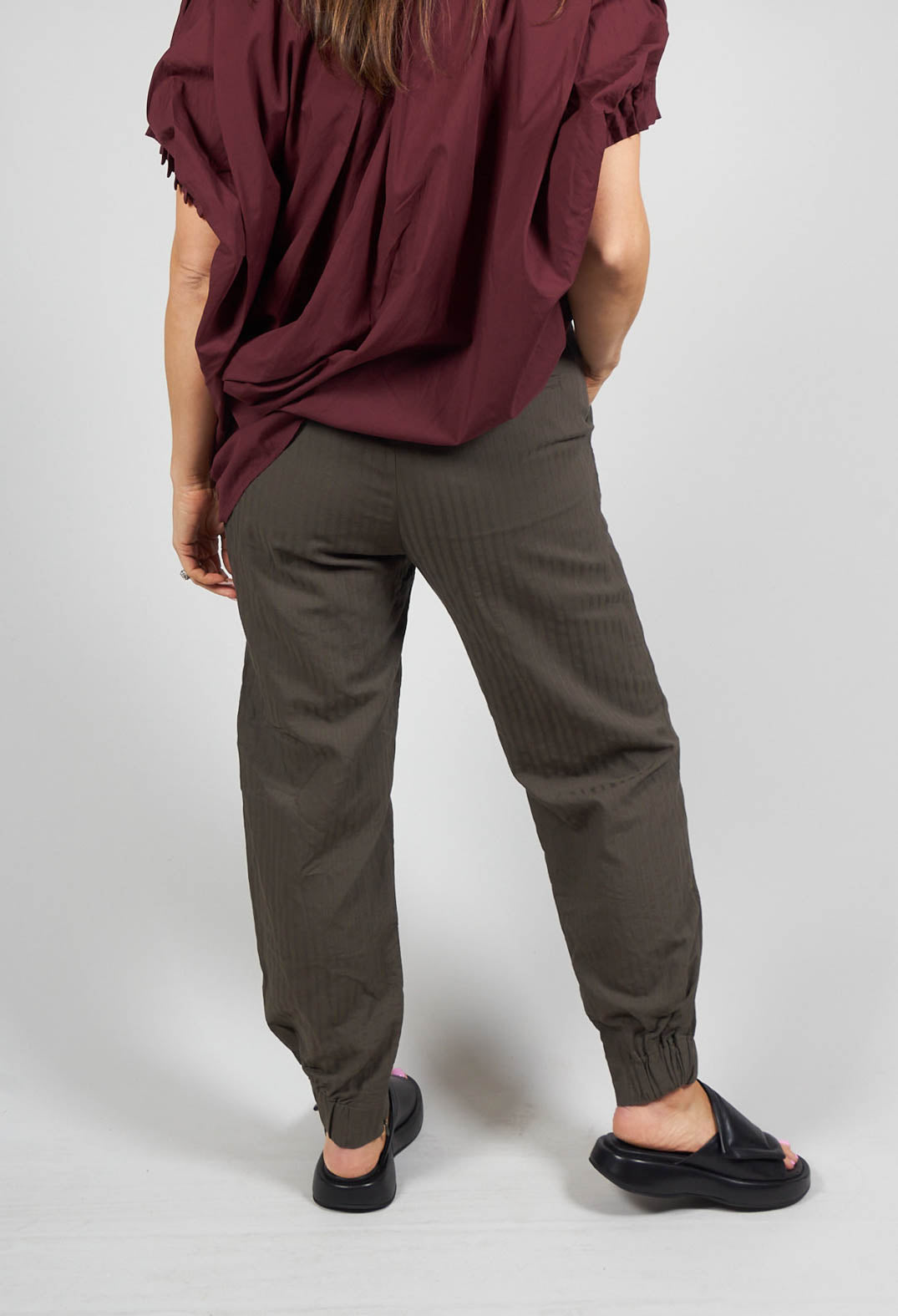 Slouch Jogger Style Trousers in Japanese Army