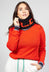 Faux Fur Snood in Molibdenite Black / Orange