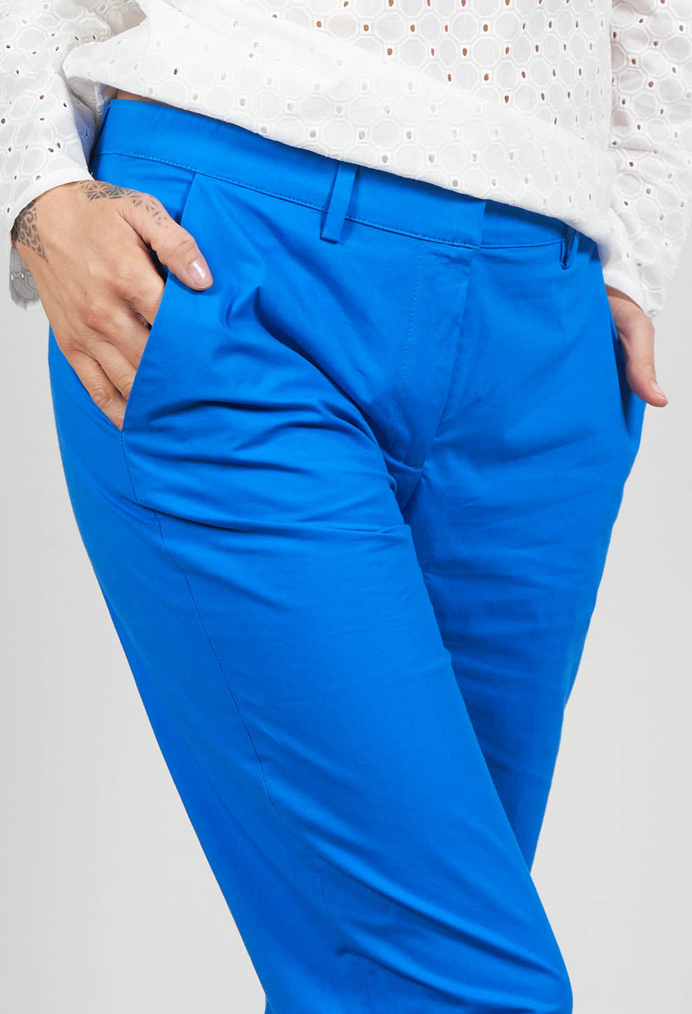 Straight Leg Trousers in Sapphire