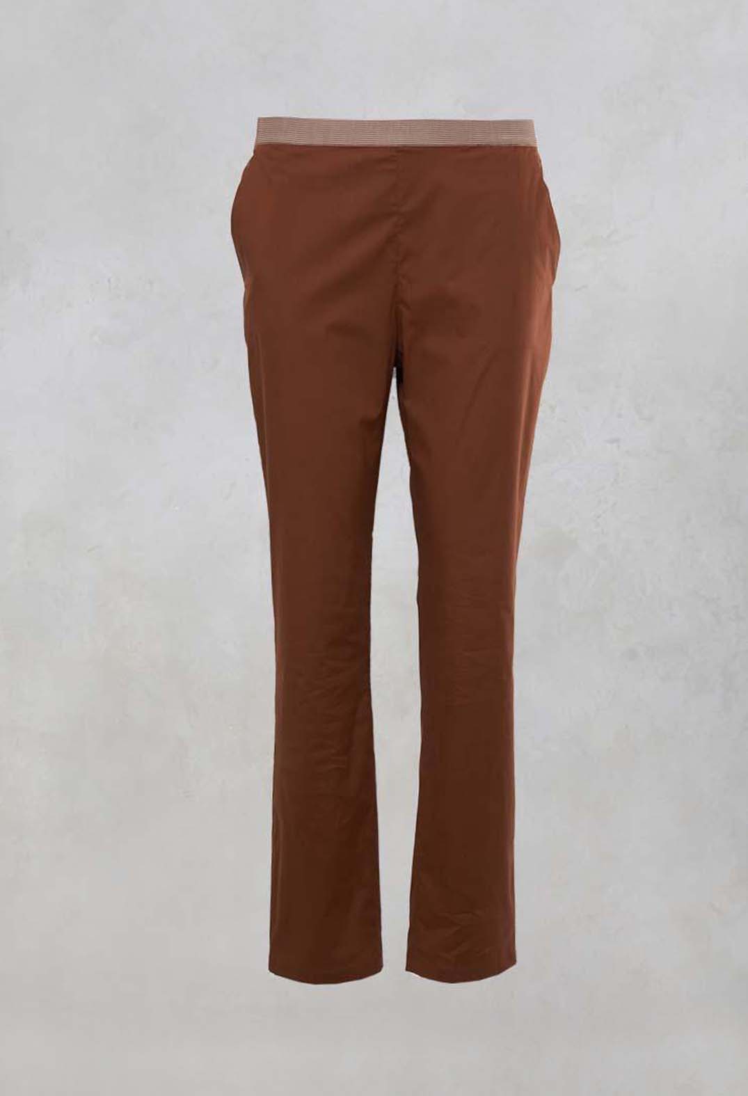 Straight Leg Trousers in Cocoa