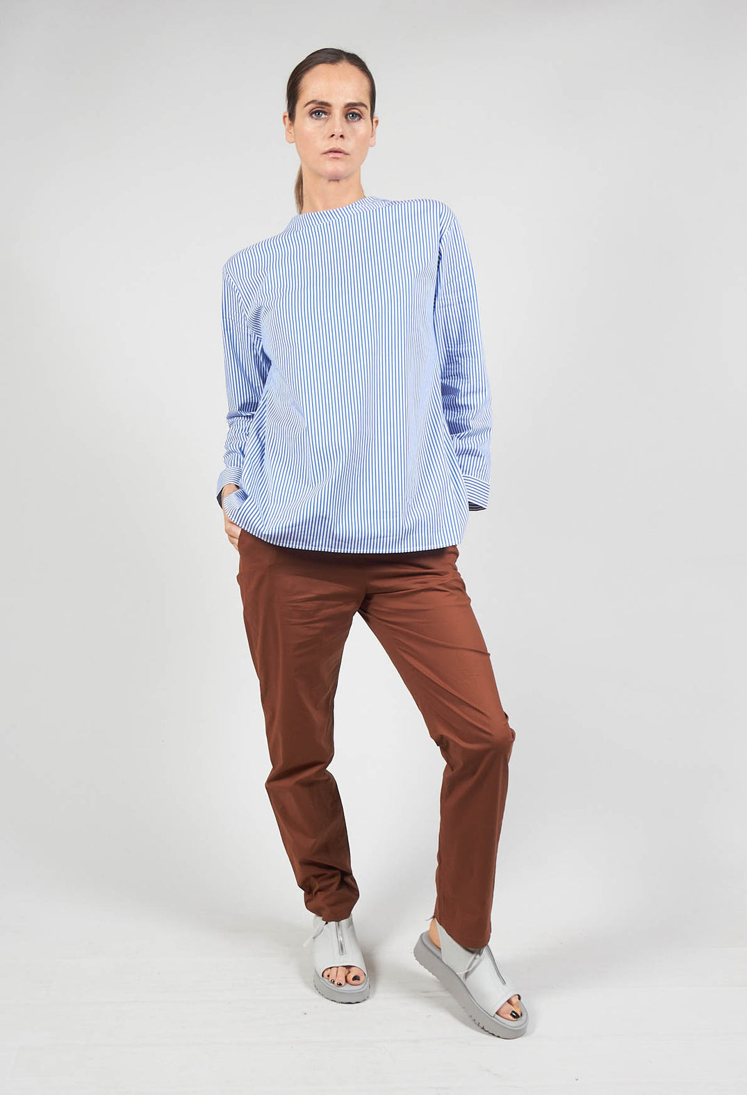 Straight Leg Trousers in Cocoa