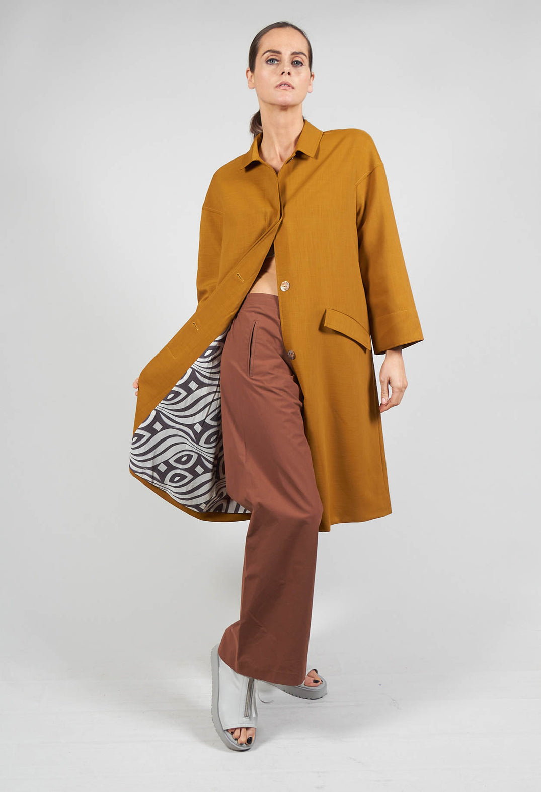 Wide Leg Trousers in Cocoa