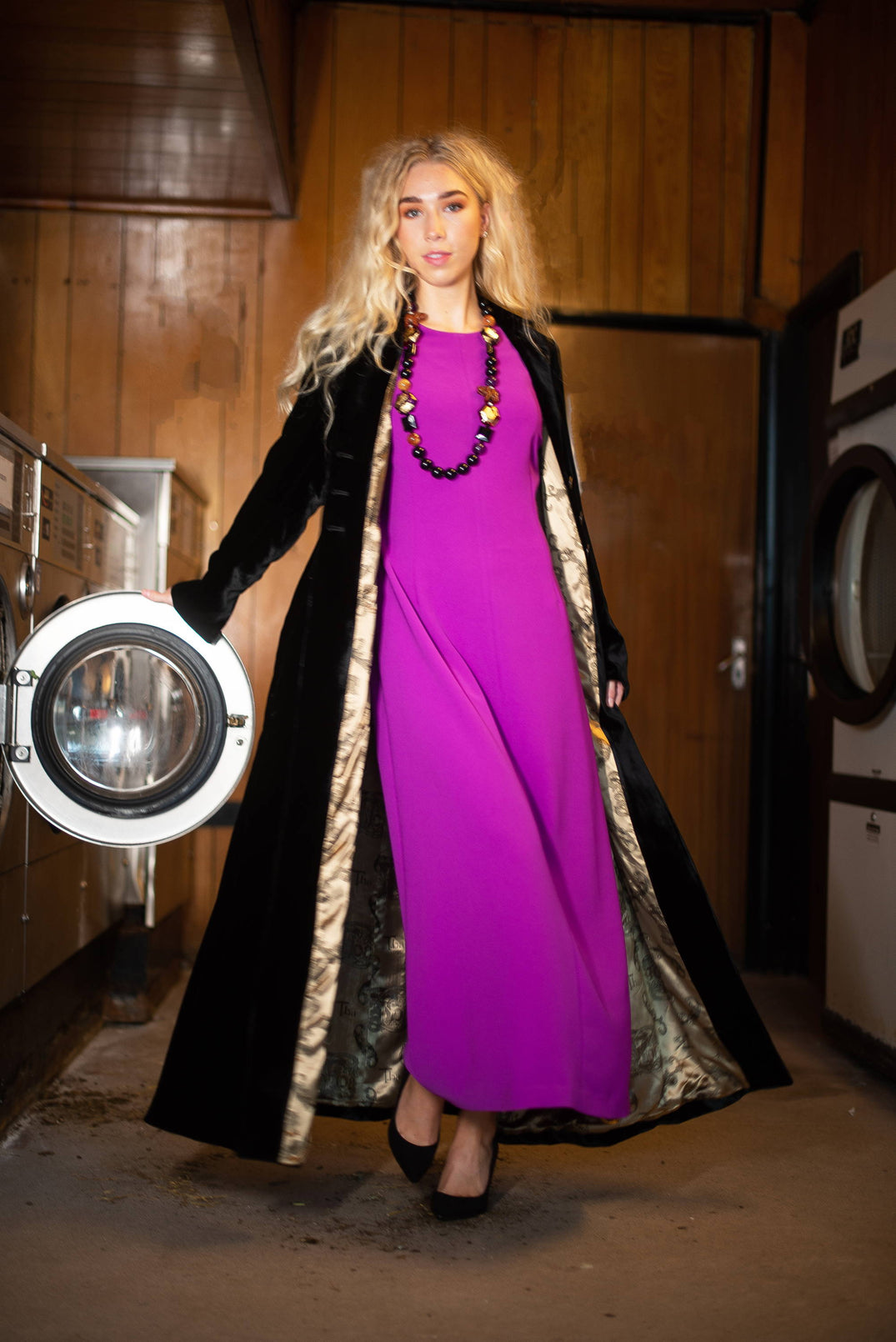 Tailored Maxi Dress in Ciclamino