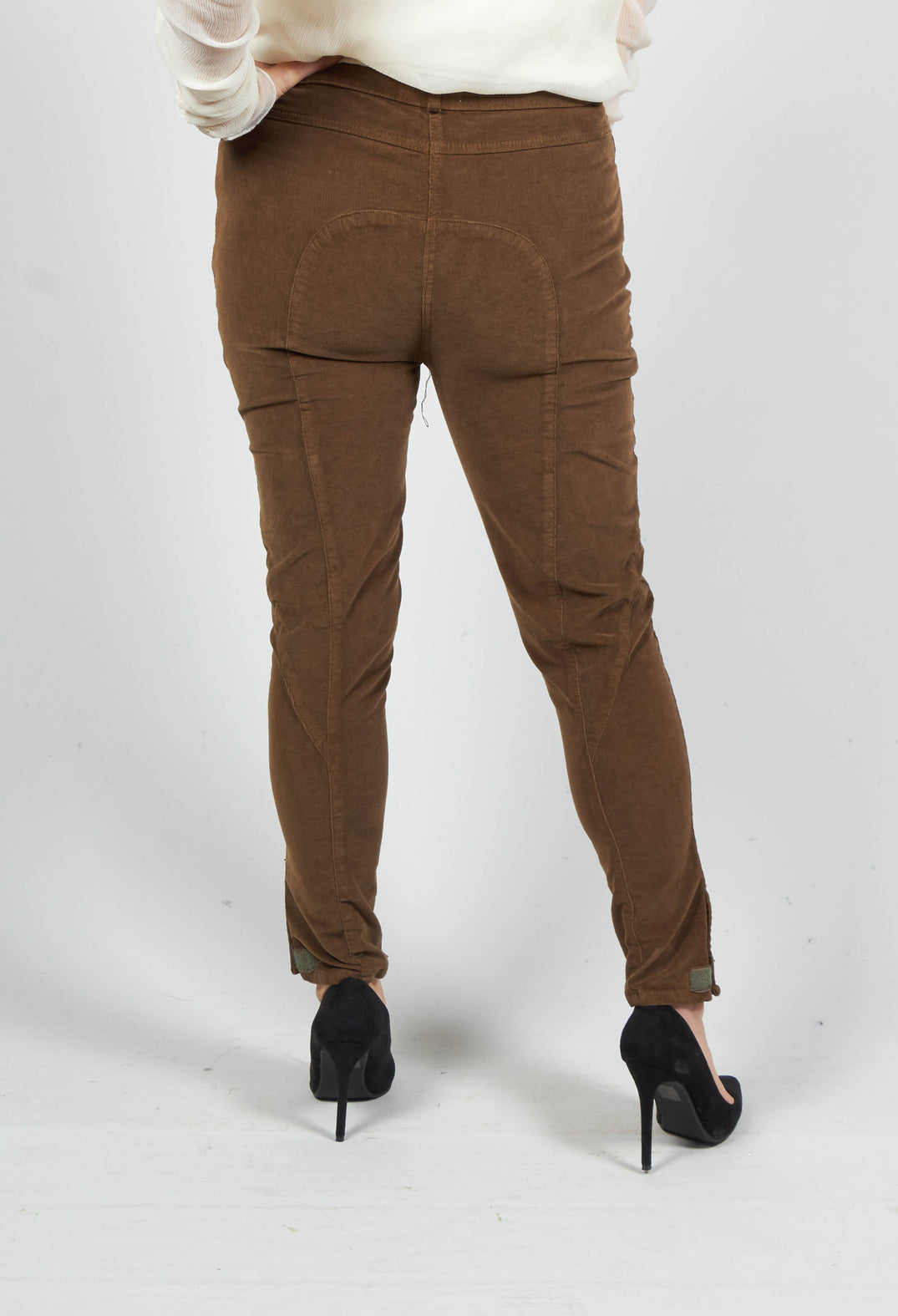 Corduroy Straight Leg Trousers in Carmel