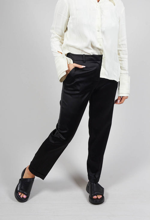 Tailored Trousers in Azzurrite Black