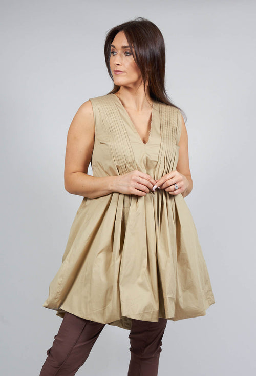 Sleeveless Mini Dress in Sabbia