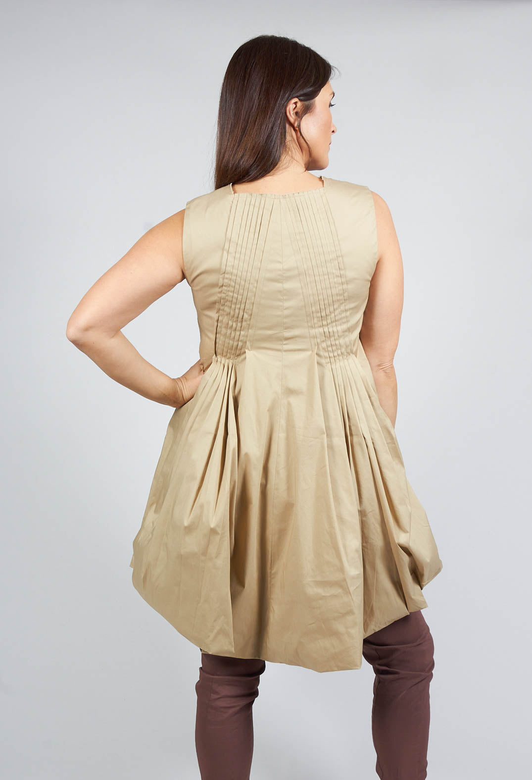 Sleeveless Mini Dress in Sabbia