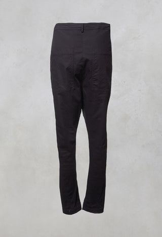 Straight Leg Trousers with Zip Pocket in Rubens Cloud