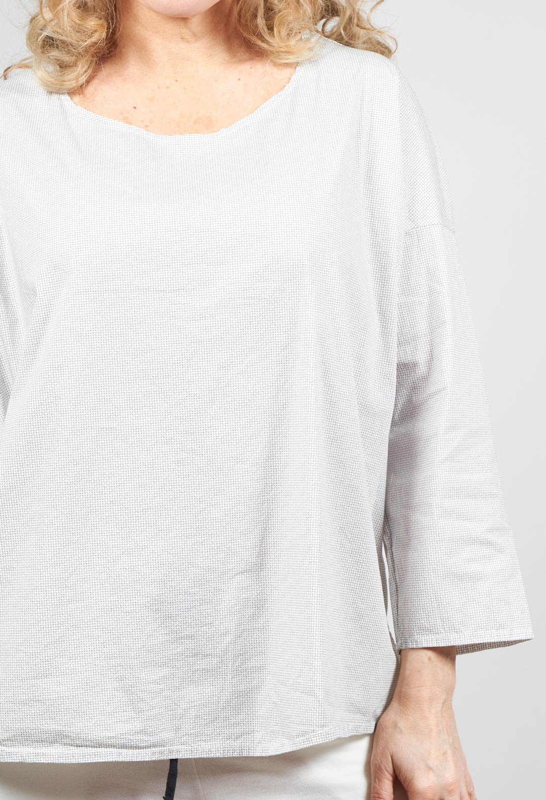 Micro Pattern T Shirt in White