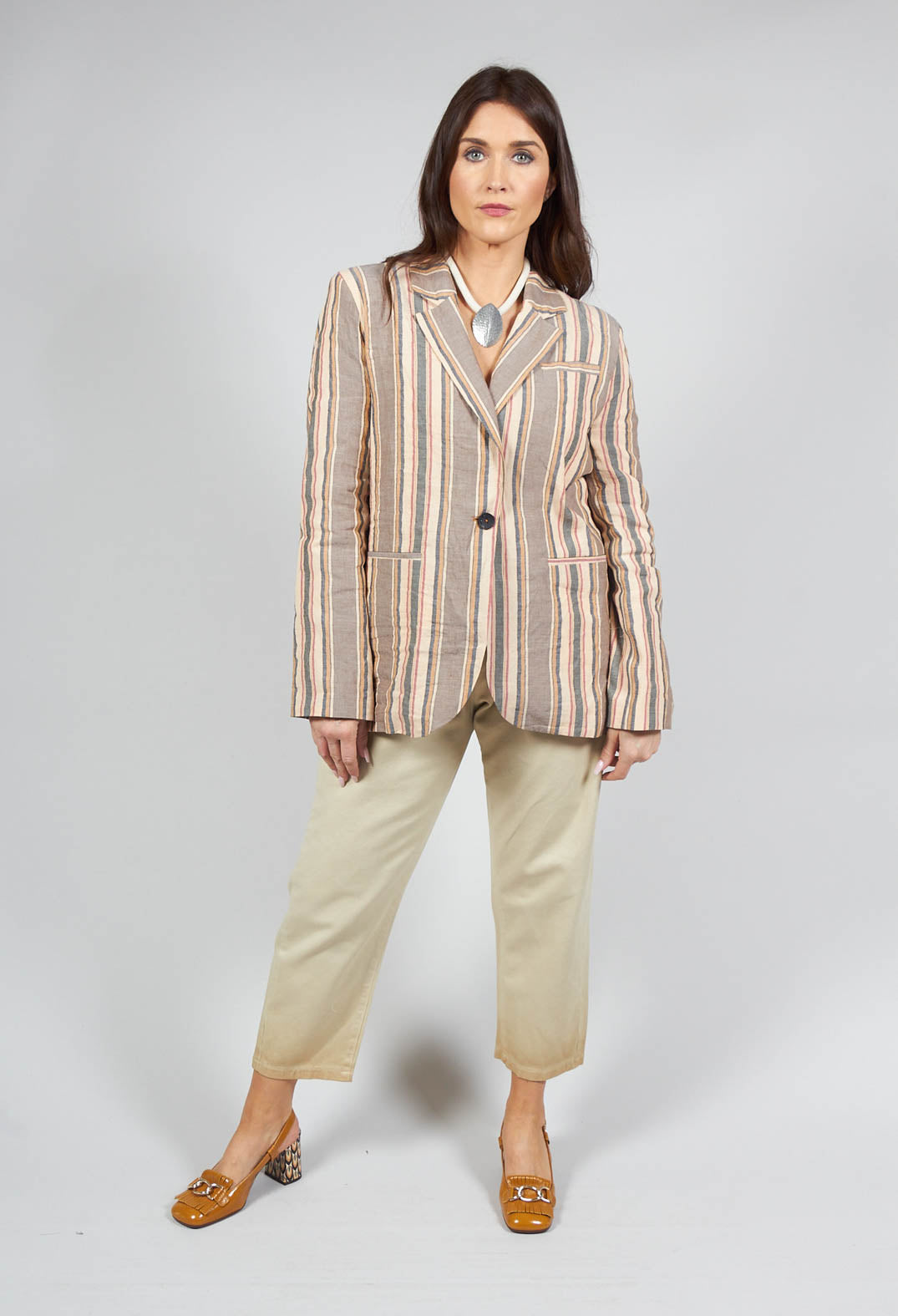 Straight Leg Jeans in Beige Dye Effect