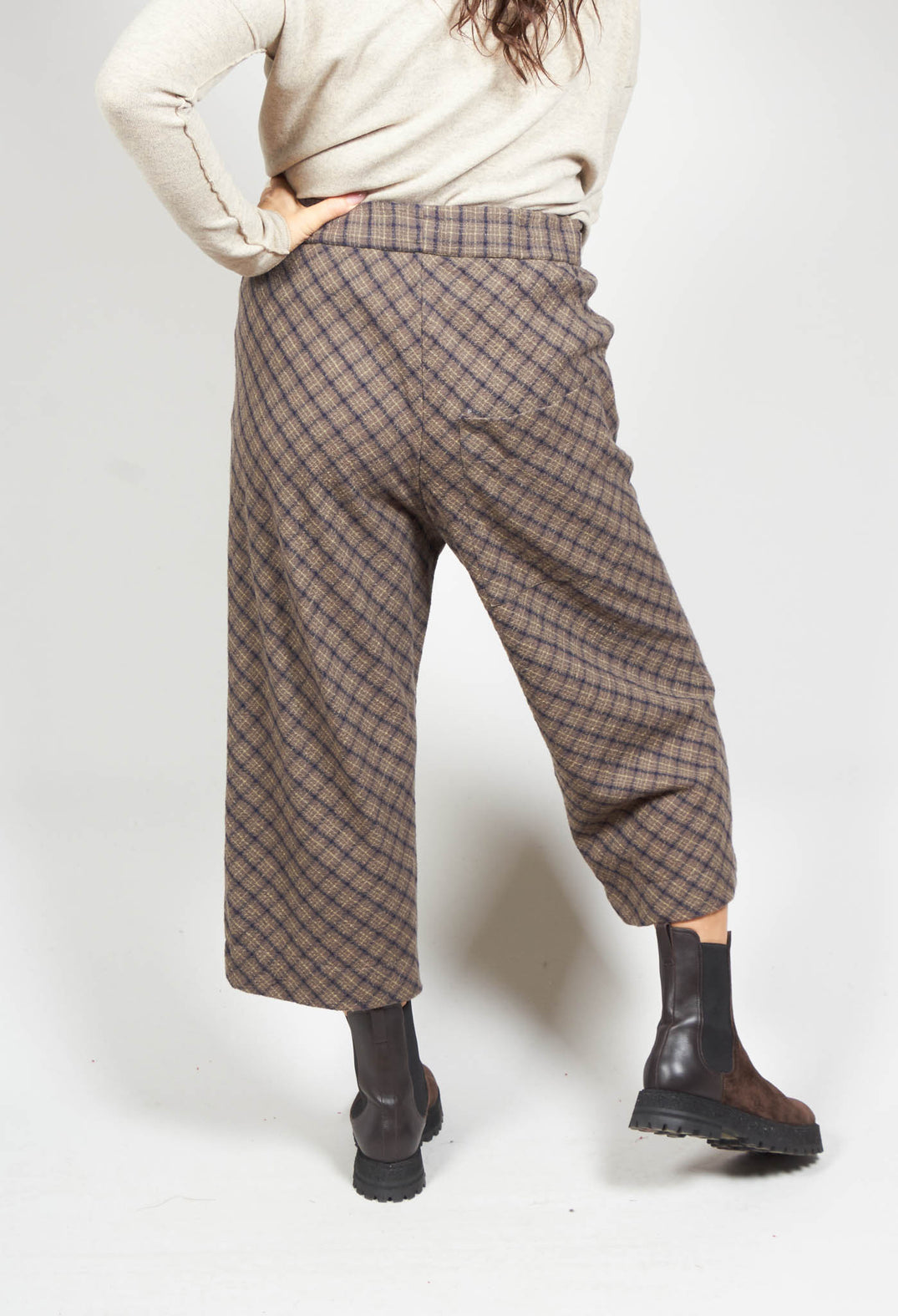 Tartan Trousers in Grey