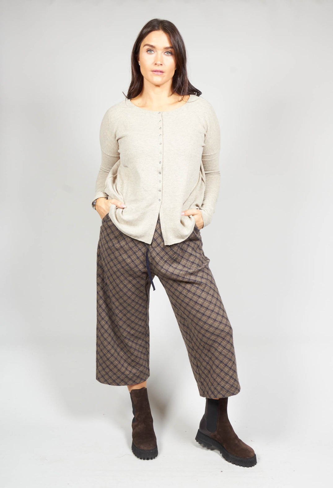 Tartan Trousers in Grey