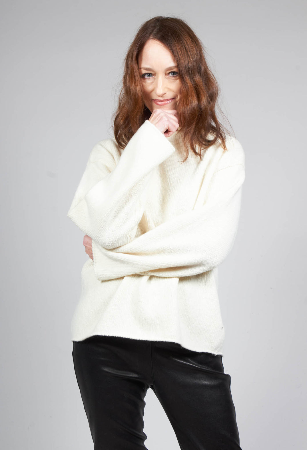 Somerset Cashmere Blend Jumper in Cream
