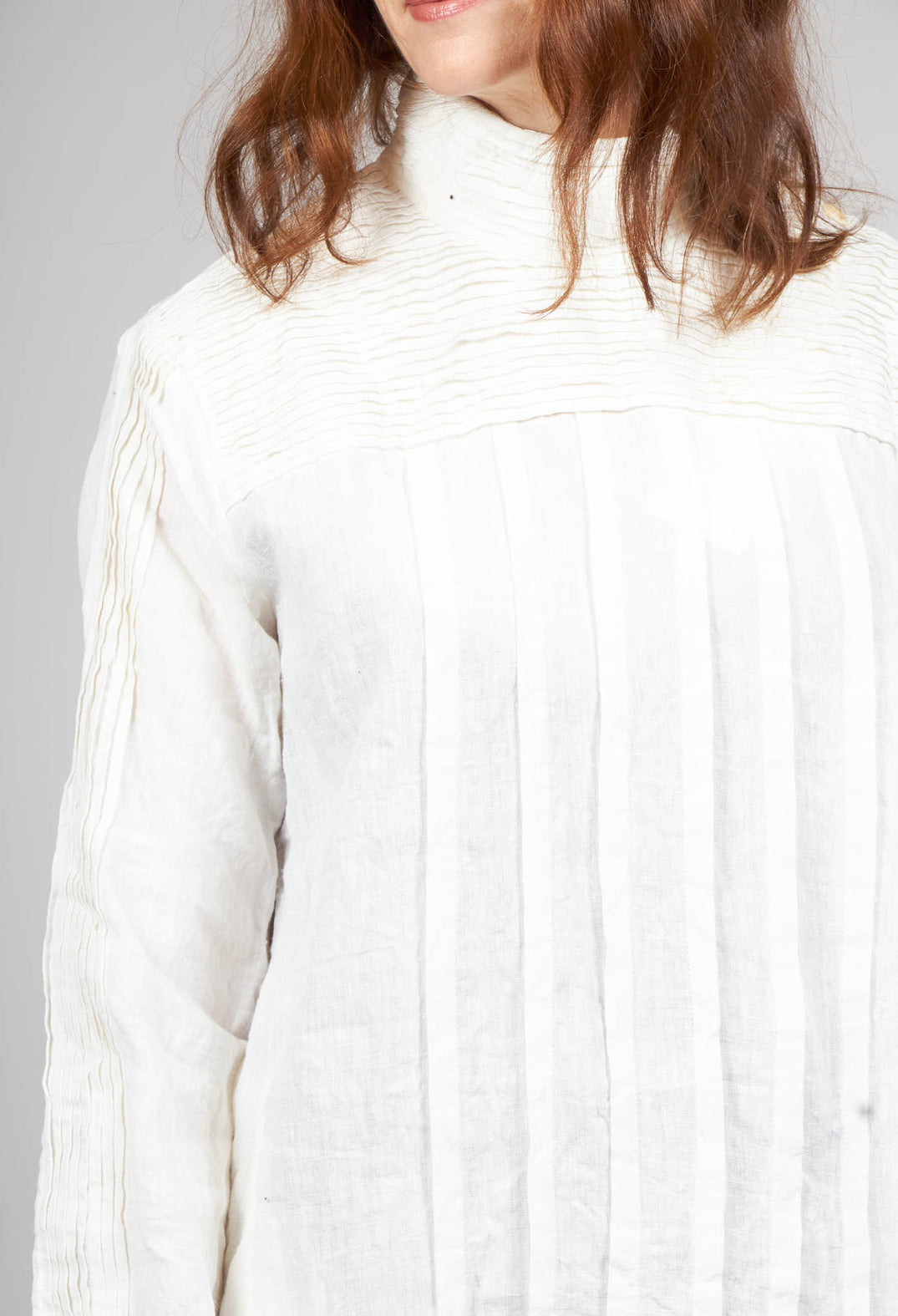 Cary Pleated Top in Cream