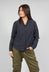 Jacy Shirt with Overlay Detail in Ardoise