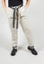 Belted Straight Leg Trousers in Ecru