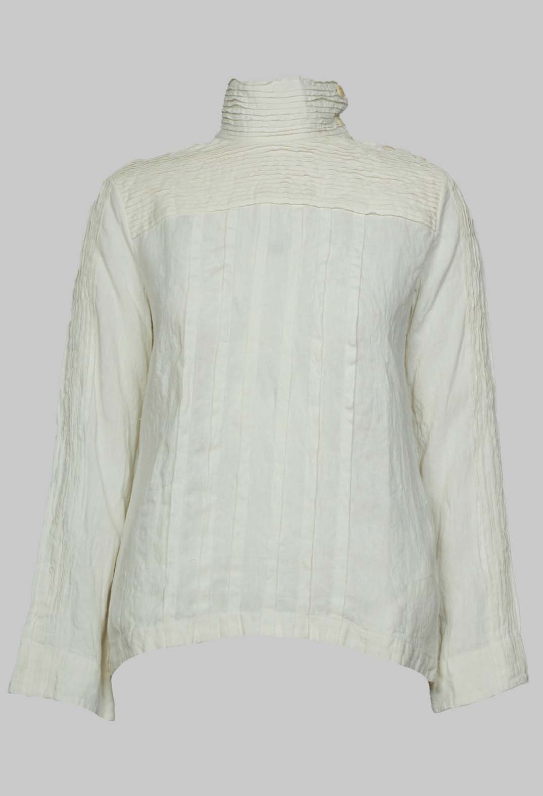 Cary Pleated Top in Cream