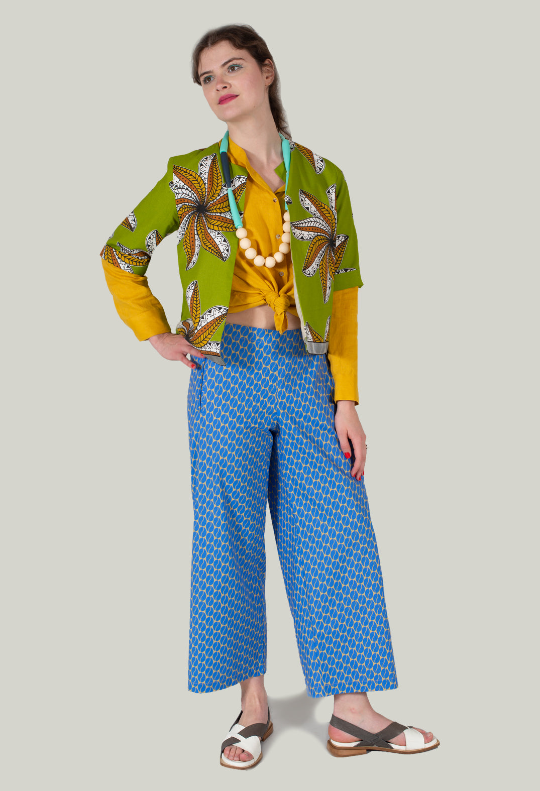 Straight Leg Trousers in Sapphire