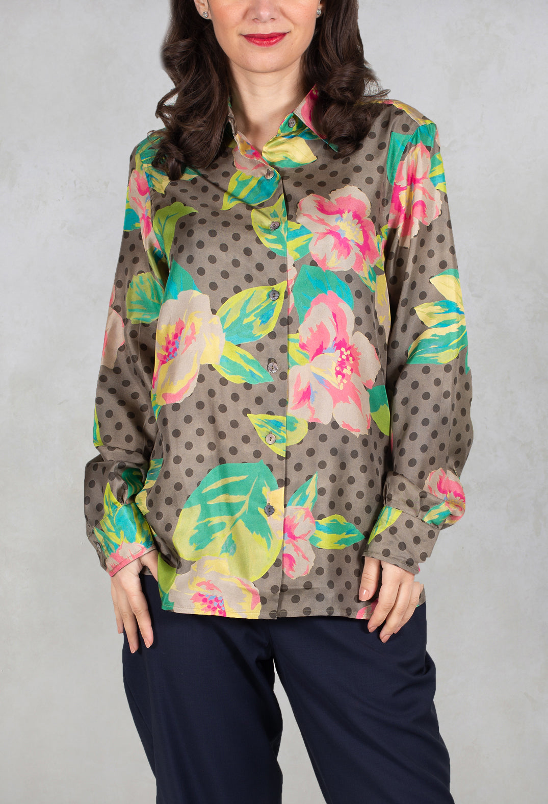 Shirt in Rosa / Verde