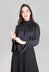 Gathered Neckline Shirt in Black