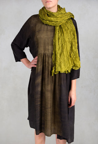 Zuseen Silk Dress in Avocado Brown