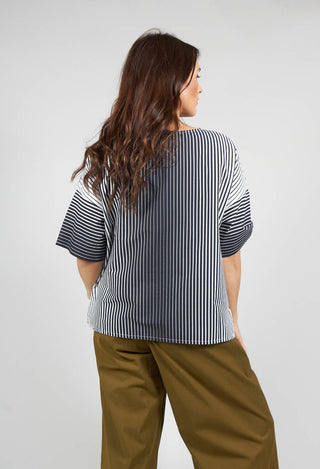 Faly Shirt in Off White and Night Stripe