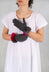 Gloves in Dark Grey/Fuchsia