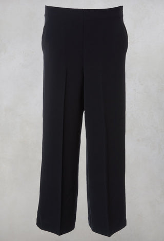 navy high waisted tailored trousers