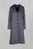 Long Patterned Coat in Navy