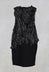 Sleeveless Dress with Wool Texture in Black Mix