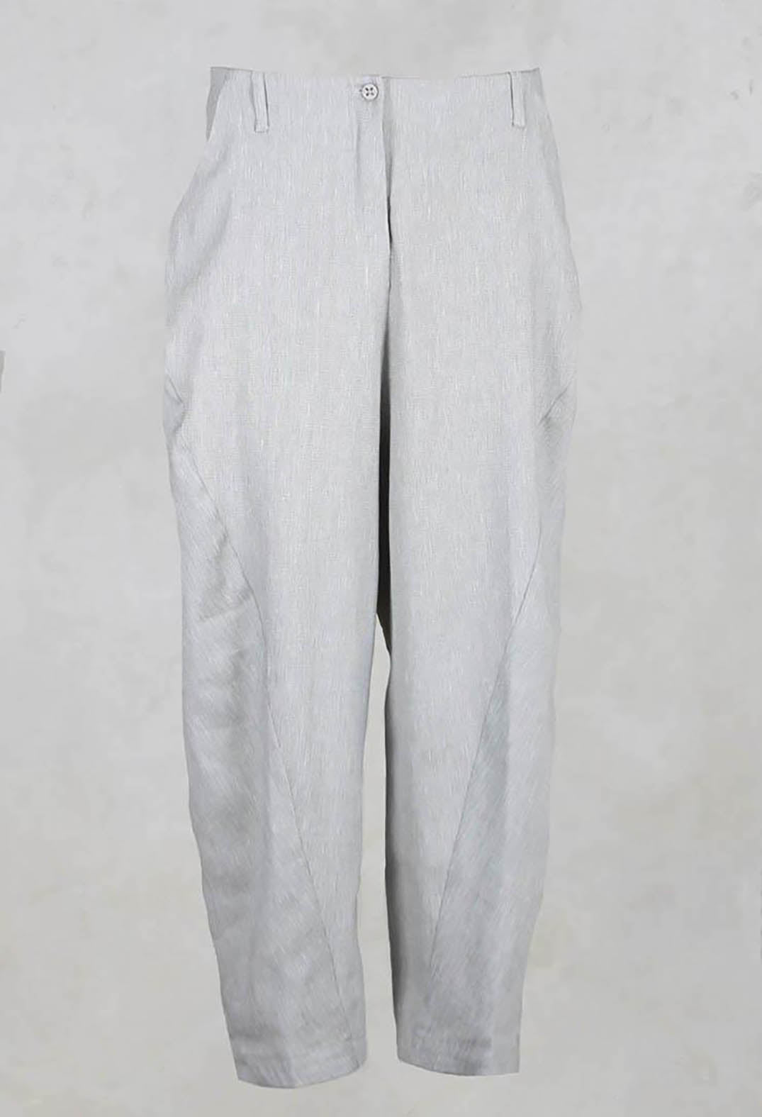 Loose Straight Leg Trousers in Grey