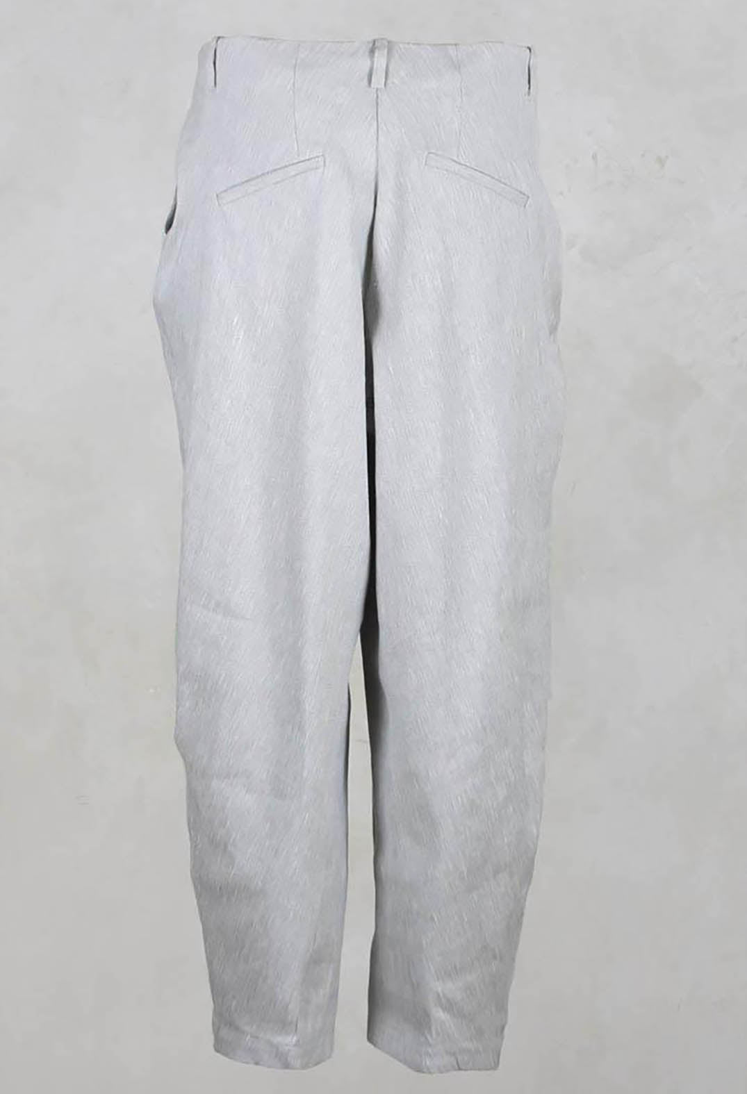 Loose Straight Leg Trousers in Grey