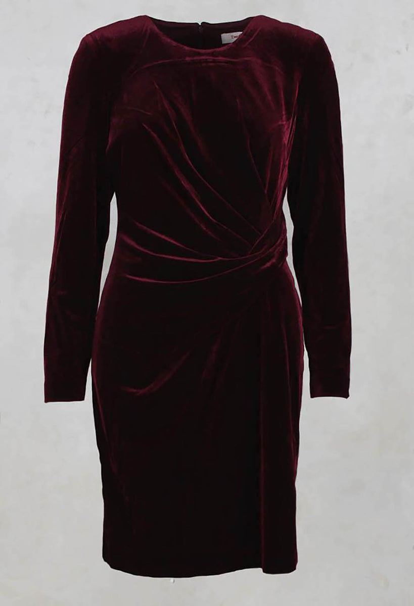 Bordeaux velvet dress sales
