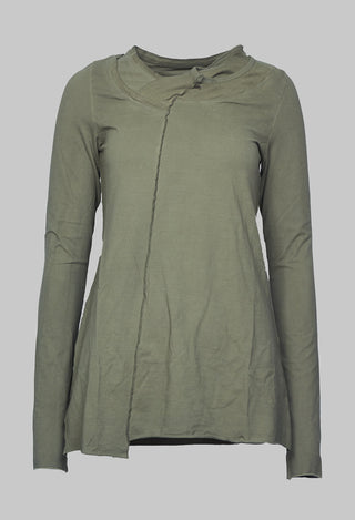 Long Sleeve T-Shirt with Seam Detail in Dune