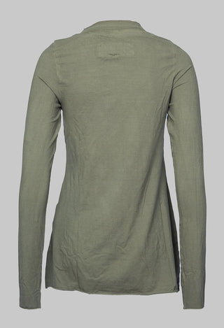 Long Sleeve T-Shirt with Seam Detail in Dune