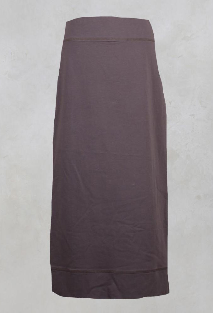 Skirt with Contrasting Panel at Back in Plum