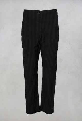 Straight Leg Pinstripe Trousers