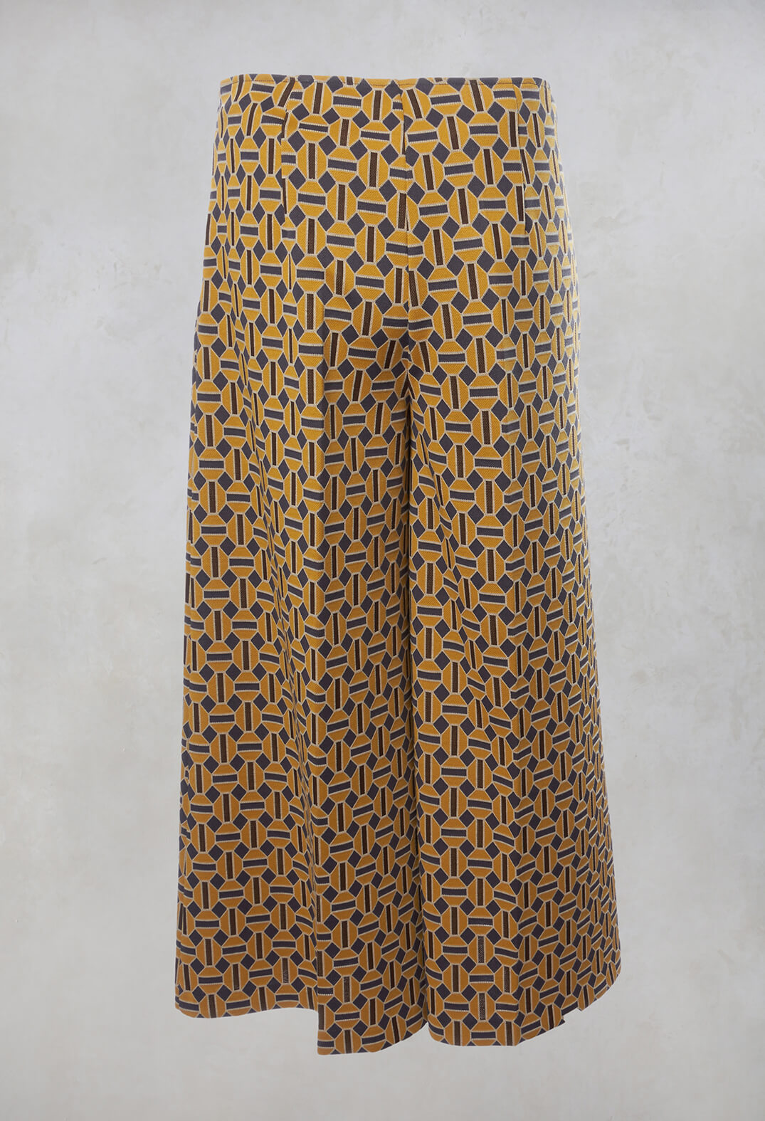 Printed Culottes in Senape / Nero / Brick