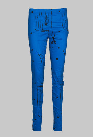 Pull On Slim Fit Trousers in Blueberblack Allover