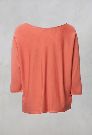 Stretch Pullover in Coral