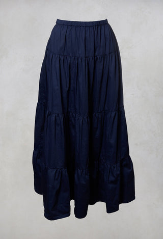 Sharm Maxi Gathered Skirt in Navy